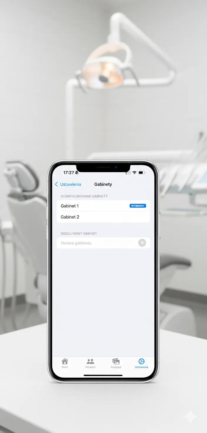 Lista gabinetów w aplikacji SnapSort